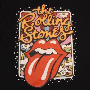 The Rolling Stones Iconic Tongue Psychedelic 70's Image Tee Shirt Size M Unisex